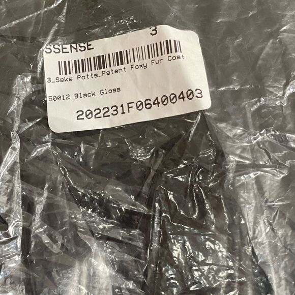 Saks Potts Foxy Coat in Black Gloss SZ 3 - Picture 12 of 12